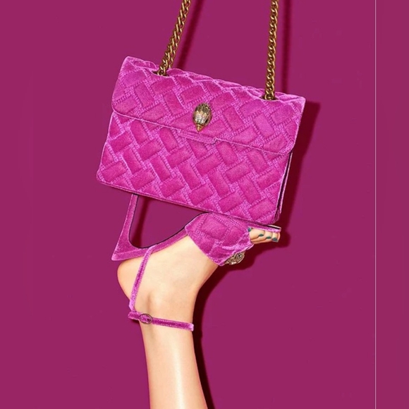 Kurt Geiger LondonKensington Quilted Velvet Medium Shoulder Bag - Picture 12 of 12